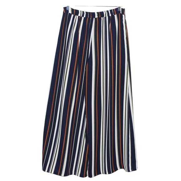 VERONA Multicolor Striped Wide Leg Pants Large - Picture 4 of 5